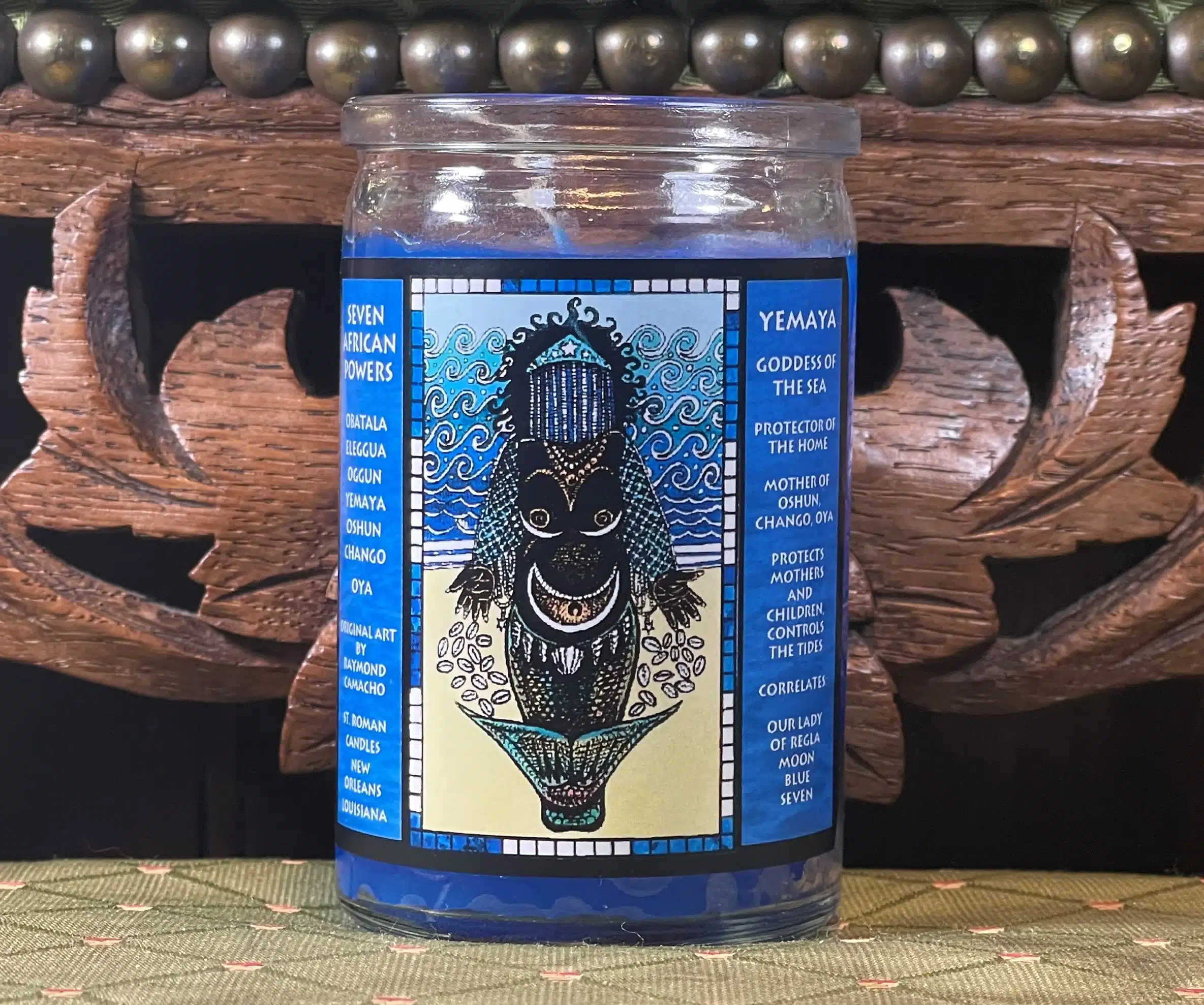 Yemaya Seven African Powers Voodoo Candle - New Orleans Voodoo Museum