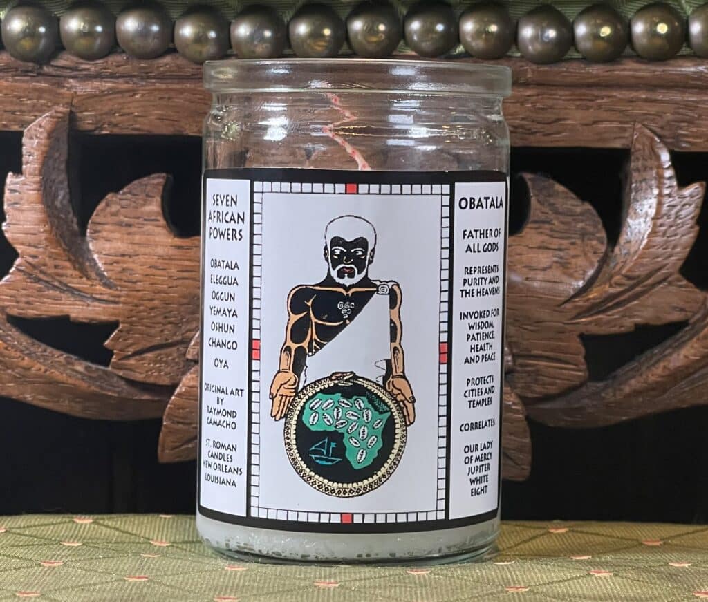 Obatala Seven African Powers Voodoo Candle New Orleans Voodoo Museum